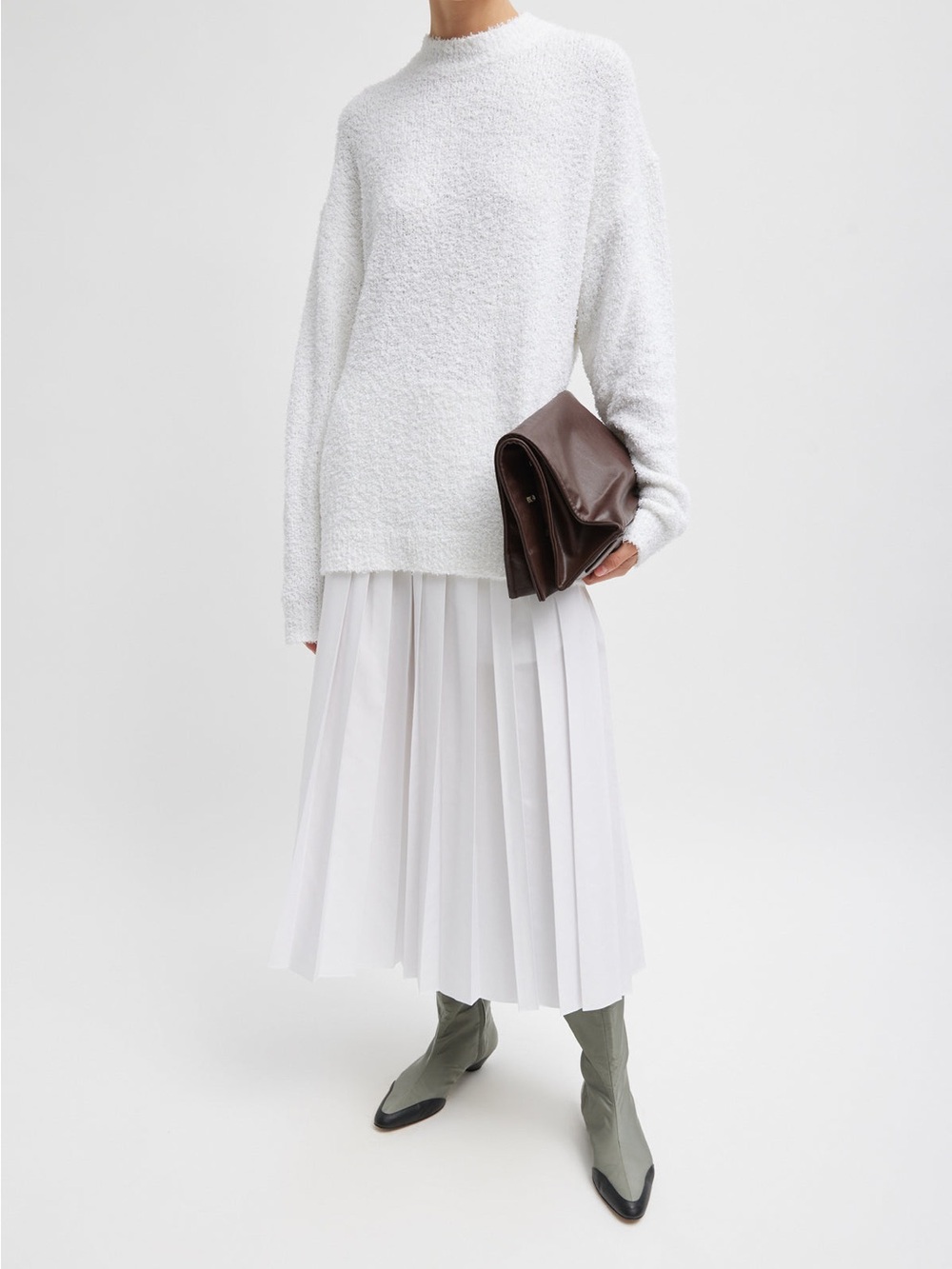 Tibi Serviette Crewneck Easy Pullover